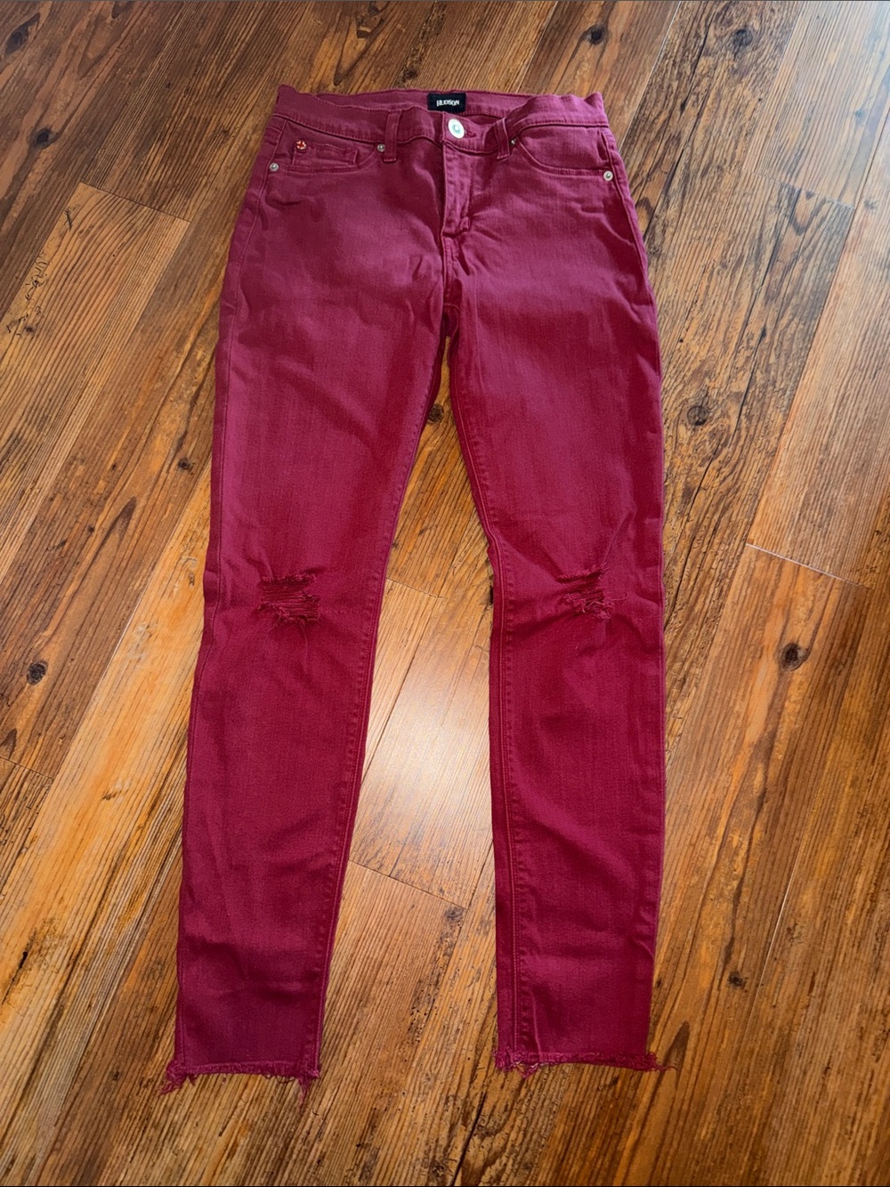 Hudson red skinny jeans